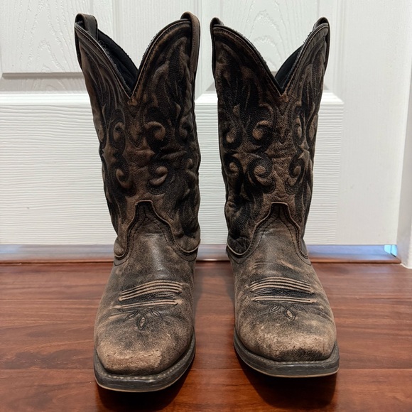 Laredo 51040 Women's 9M Brown Leather Distressed Western Cowboy Cowgirl Boot - Picture 3 of 15